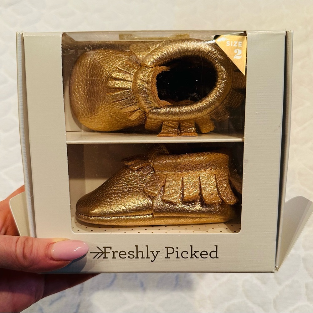 Freshly Picked Gold Baby Moccasins